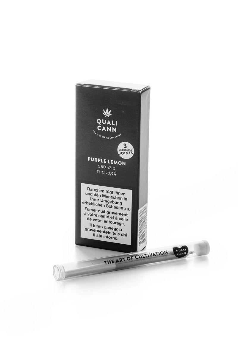 Prerolled Joints Purple Lemon (3 Stück) - Qualicann - CBD Discounter