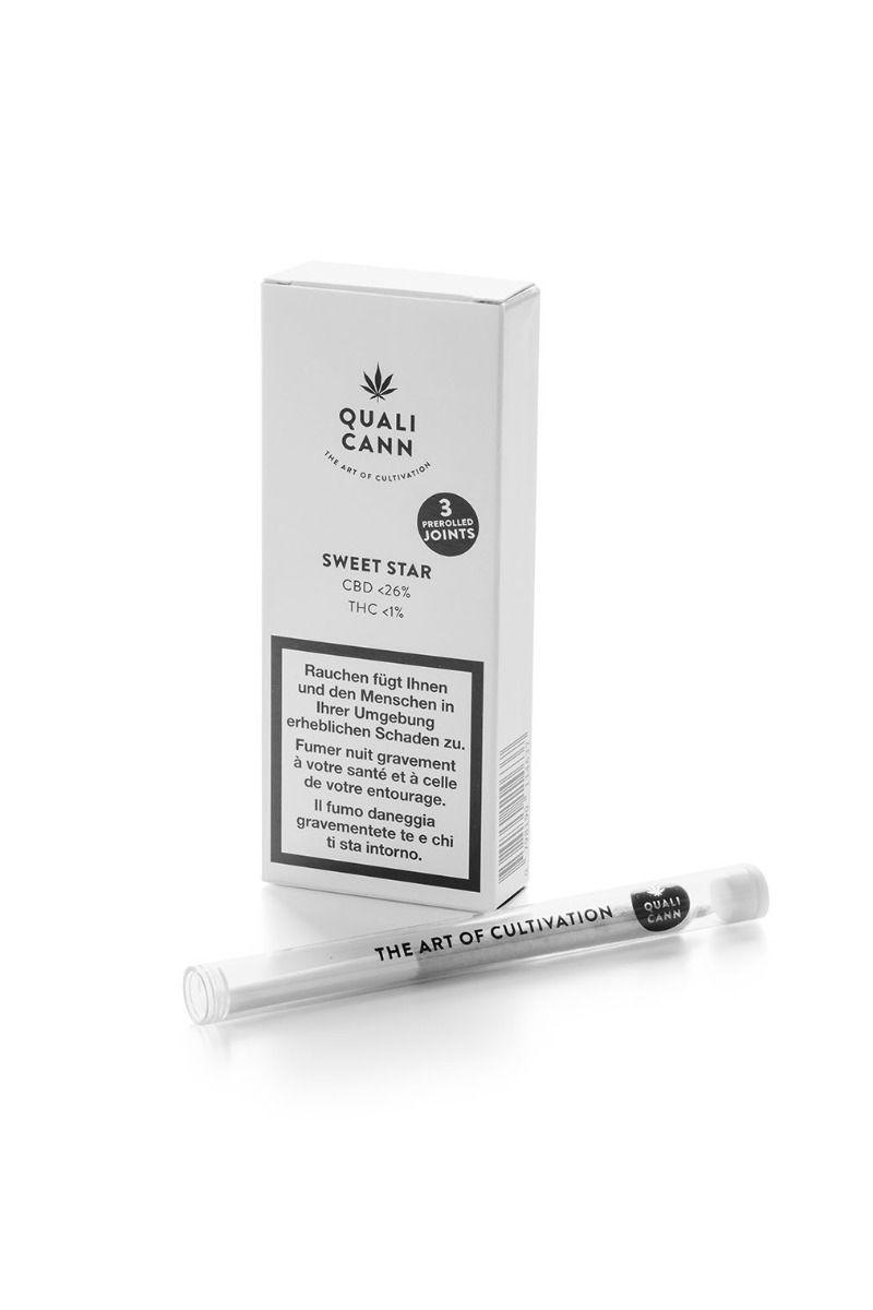 Prerolled Joints Sweet Star (3 Stück) - Qualicann - CBD Discounter