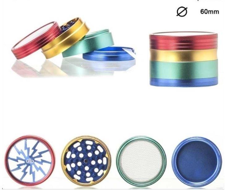 Rasta Grinder 60mm 4-teilig - No Name - CBD Discounter
