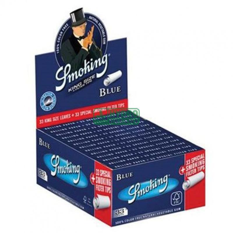 Smoking Blau mit Filter Tips (24x33) - Smoking - CBD Discounter