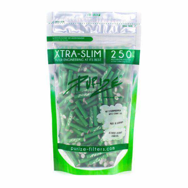 Purize Aktivkohlefilter Xtra Slim GREEN (250 Stk.) - Purize - CBD Discounter