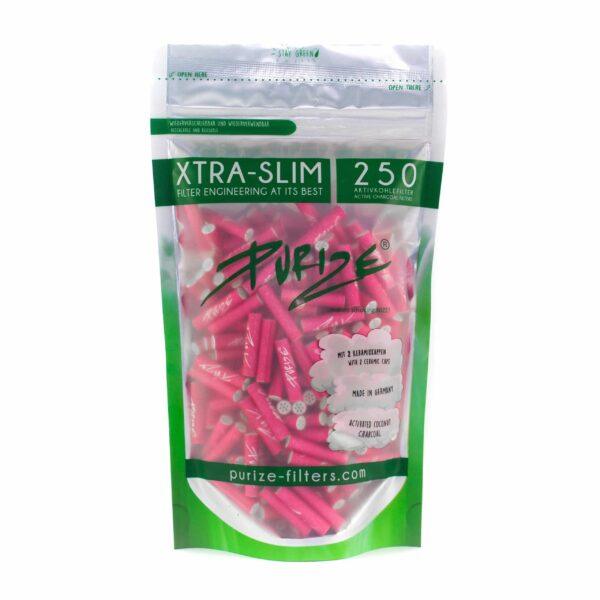 Purize Aktivkohlefilter Xtra Slim PINK (250 Stk.) - Purize - CBD Discounter